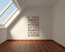 It Takes Hands Quotes Wall Decal Family Vinyl Art Stickers